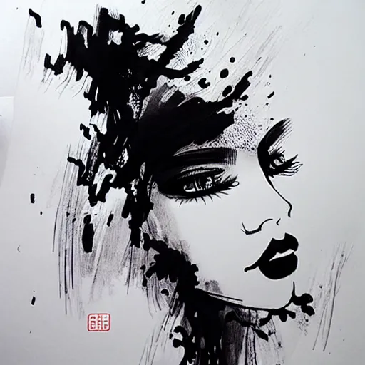 Image similar to ink art by xu wei