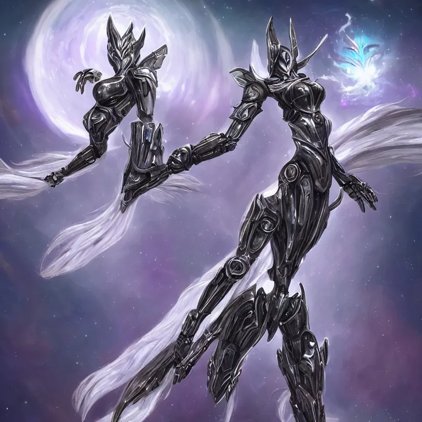 Image similar to goddess shot, galactic sized stunning beautiful anthropomorphic robot mecha female dragon, in space, larger than planets, holding the earth, the earth a mere marble in her claws, detailed silver armor, epic proportions, epic scale, detailed digital art, ultra detailed, furry, macro art, dragon art, giantess, warframe fanart, furaffinity, deviantart, realistic