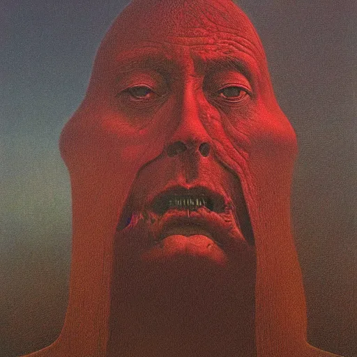 Prompt: king by Zdzisław Beksiński, oil on canvas