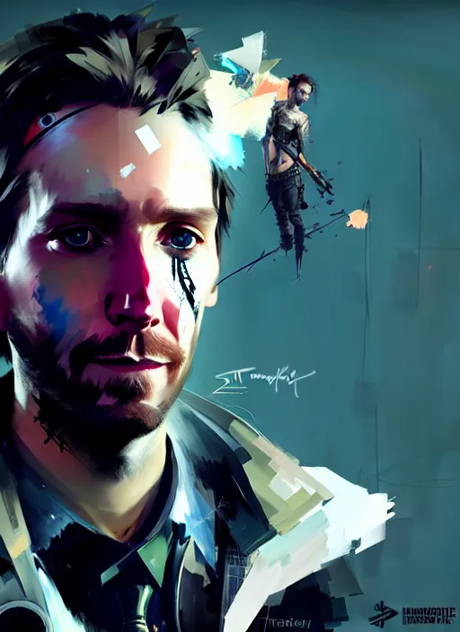 troy baker as higgs monaghan portrait, smoky eyes,, Stable Diffusion