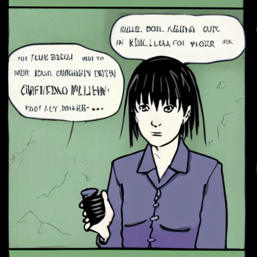 Image similar to lain iwakura by Kate Beaton