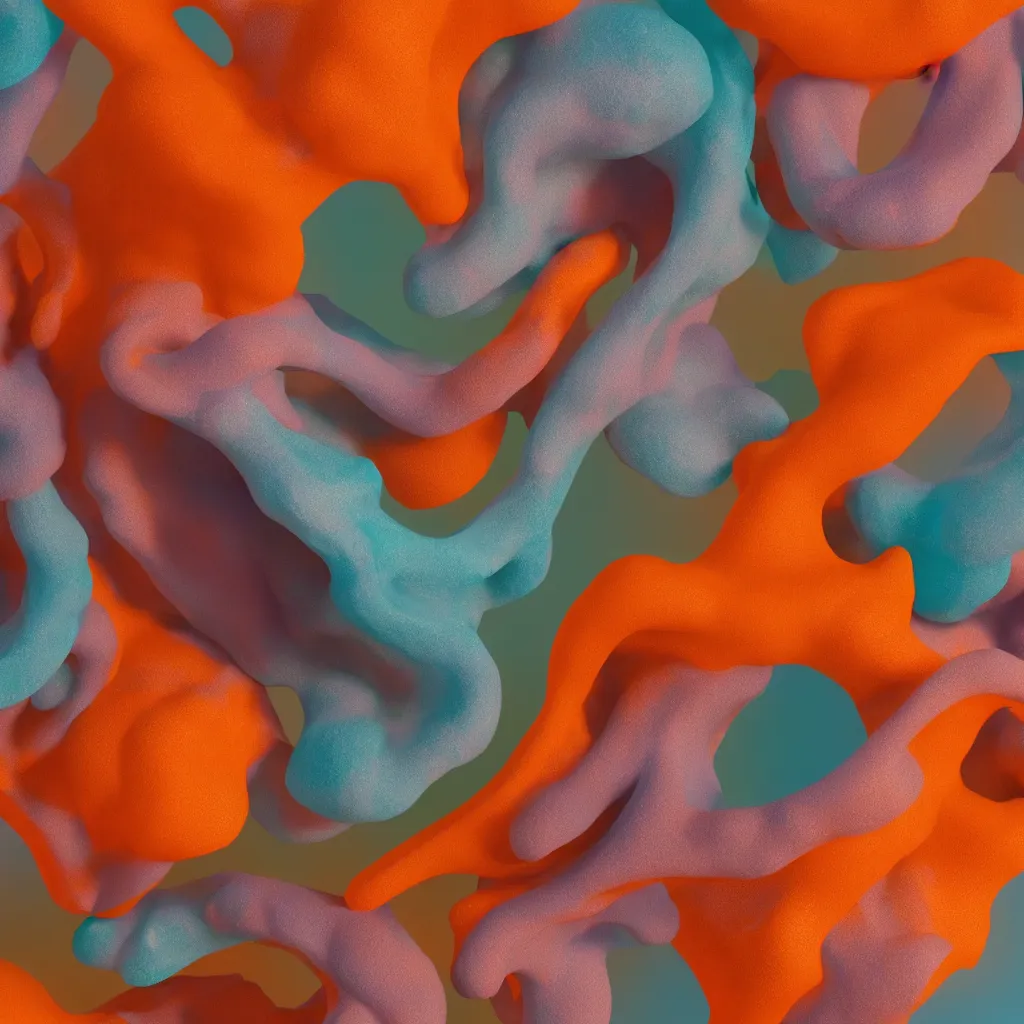 Image similar to Aristotle by Lynda Benglis, octane render, transparent, zoomed out, orange backgorund, pastel colours, 4k, 8k, pleasent composition