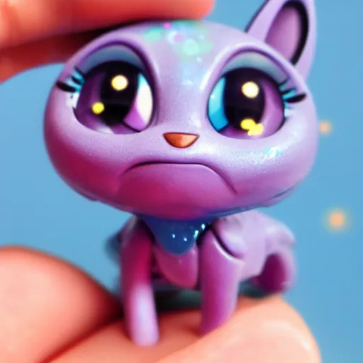 Prompt: Liminal space in outer space!!!!!!!, my littlest pet shop toy