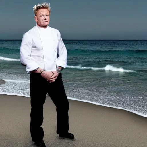 gordon ramsay looking for sus at the beach, among us, Stable