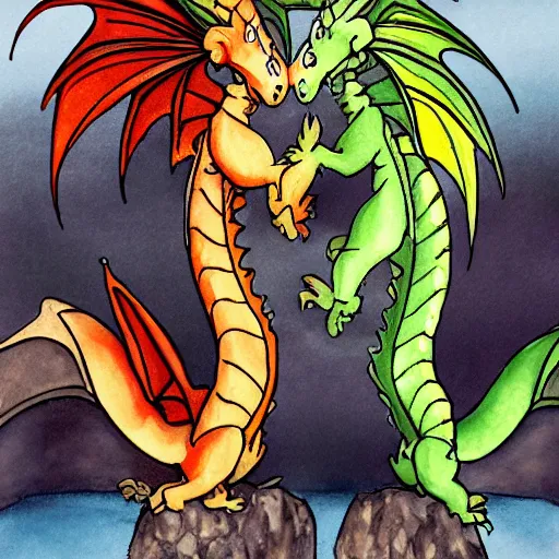 Image similar to two transgender dragons kissing