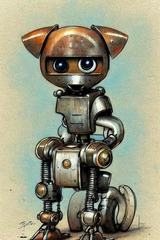 Image similar to (((((1950s retro robot dog . muted colors.))))) by Jean-Baptiste Monge !!!!!!!!!!!!!!!!!!!!!!!!!!!