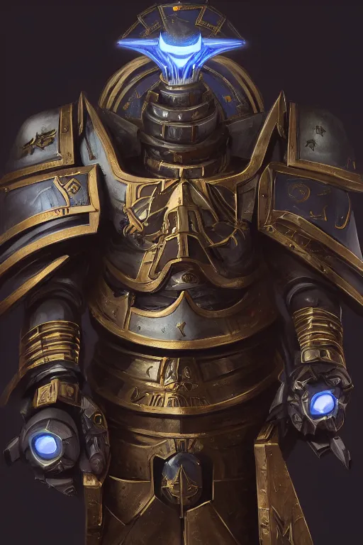 Image similar to armor portrait heros warhammer 4 0 k horus heresy fanart - the primarchs emperor by johannes helgeson animated with vfx concept artist & illustrator global illumination ray tracing hdr fanart arstation zbrush central hardmesh 8 k octane renderer comics stylized