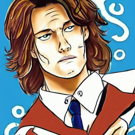 Image similar to sam winchester in the style of sailor moon