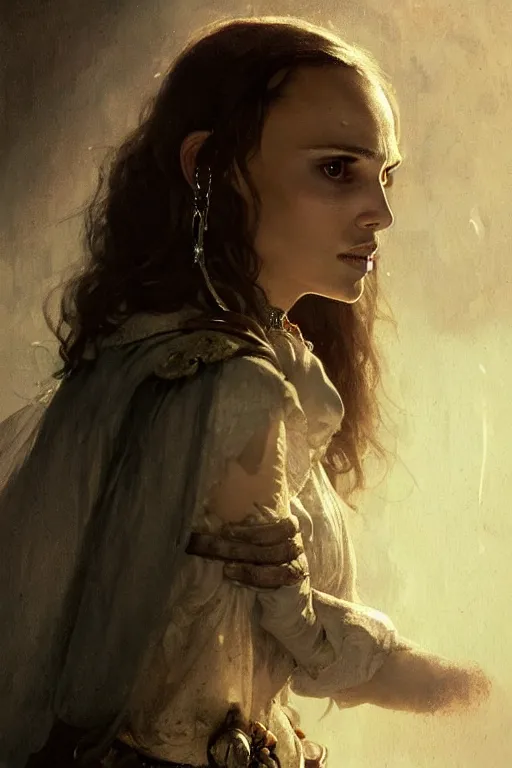 Image similar to natalie portman, witch, lord of the rings, tattoos, decorated ornaments, by carl spitzweg, ismail inceoglu, vdragan bibin, hans thoma, greg rutkowski, alexandros pyromallis, perfect face, fine details, realistic shading photorealism