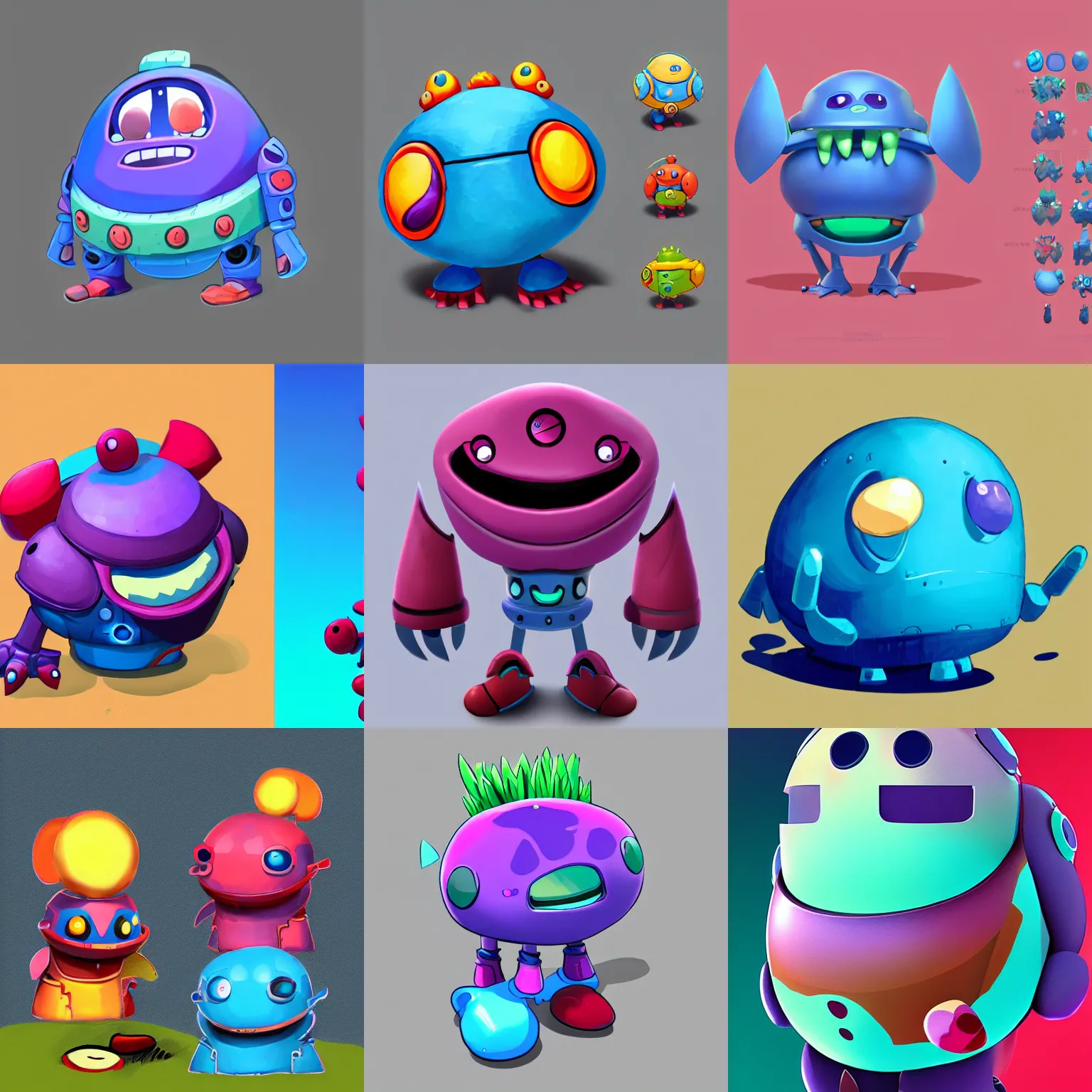 Prompt: artstation carbot character style