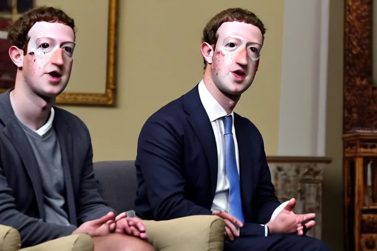 Image similar to royal mark Zuckerberg has to speak to his subjects