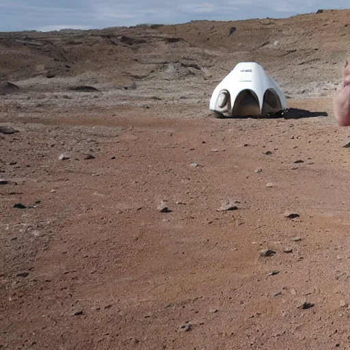 Prompt: elon musk exploring unknown planet, hd photo