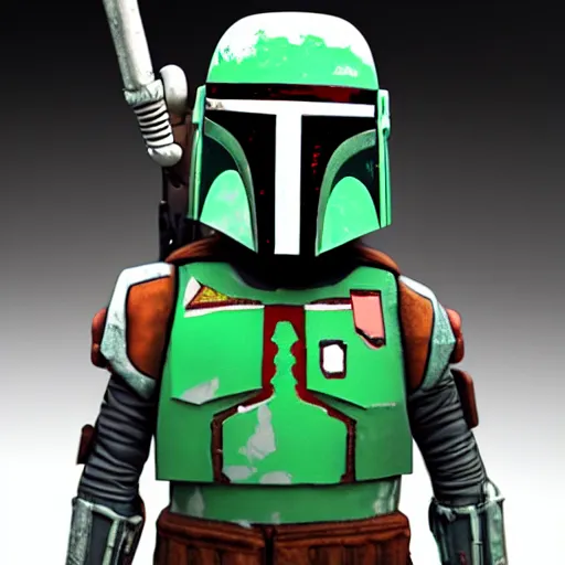 Image similar to boba fett nft, random artstyle