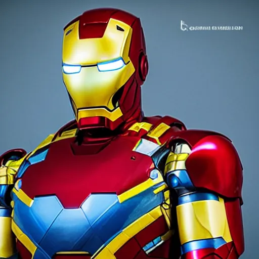 Image similar to Iron Man and Ukraine colors