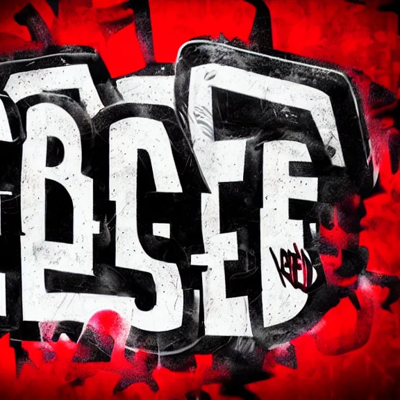 Image similar to red hot metal text with the words red hot black background, graffiti style, 3 d render