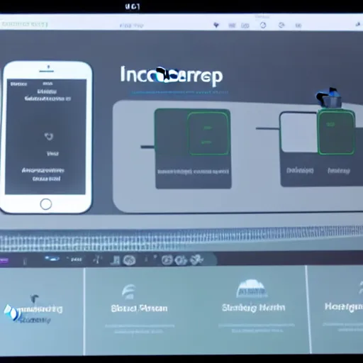 Prompt: interface of a cybersecurity mobile app, presentation by apple