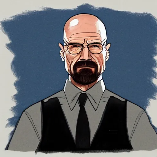 Image similar to walter white gigachad pose study