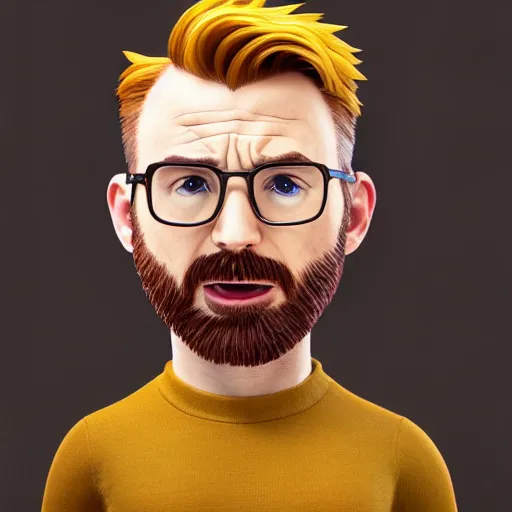 Prompt: an epic chibi comic book style portrait painting of a chris evans made of chicken tendes, character design by mark ryden and pixar and hayao miyazaki, unreal 5, daz, hyperrealistic, octane render, cosplay, dynamic lighting, intricate detail, harvest fall vibrancy, cinematic