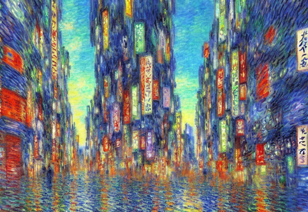 Image similar to tokyo anime scenery, very anime scenery in impressionist style, anime trending artwork, anime painter studio, by claude monet