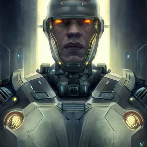 Prompt: tesla power armor realistic cyborg john cena photography electric field glowing, cyberpunk, portrait art by donato giancola and greg rutkowski, realistic face, glowing in tesla electricity visible magnetic field, digital art, trending on artstation, symmetry