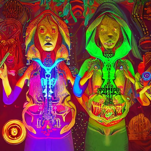 Image similar to dmt machine elves