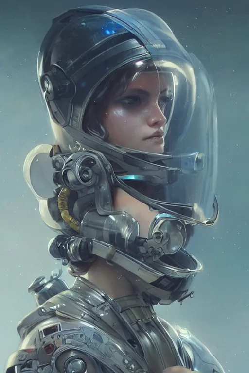 Image similar to ultra realistic illustration, astronaut hacknaut cyberpunk, sci - fi, fantasy, intricate, elegant, highly detailed, digital painting, artstation, concept art, smooth, sharp focus, illustration, art by artgerm and greg rutkowski and alphonse mucha