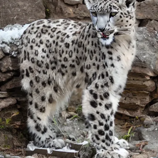 Image similar to Snow Leopard Made of Latex