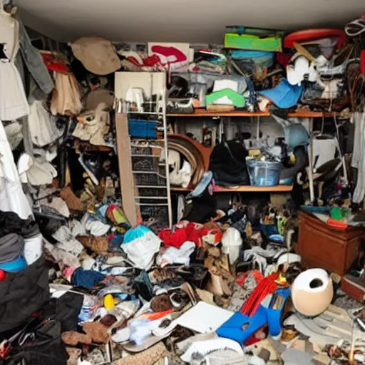 Image similar to room filled with stuff by hoarder