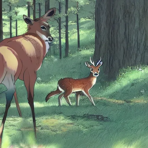Deer Drawing Anime Art Manga, deer, watercolor Painting, antler, mammal png  | PNGWing