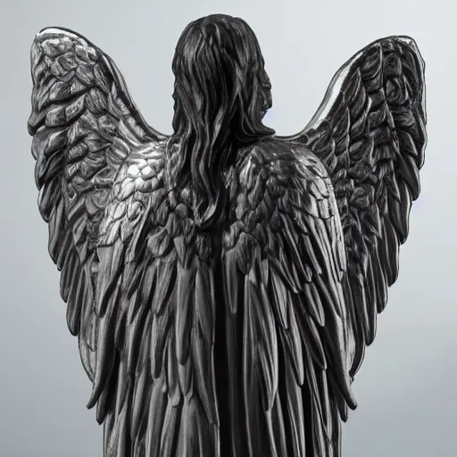 Image similar to nicholas cage angel wings holy light upscale 8 k highly detailed high quality full body shot