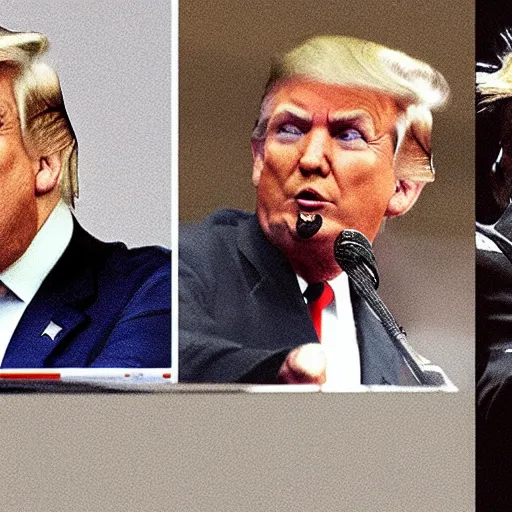 Prompt: Donald Trump as a final fantasy 6 boss