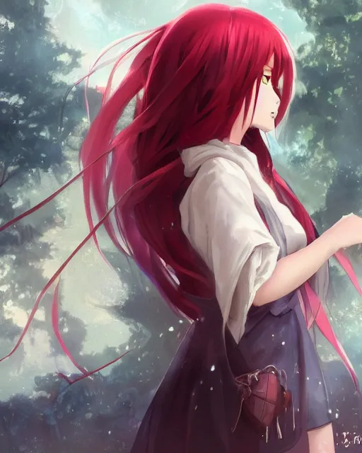 Cute Red Hair Anime Girl Wallpapers  Wallpaper Cave