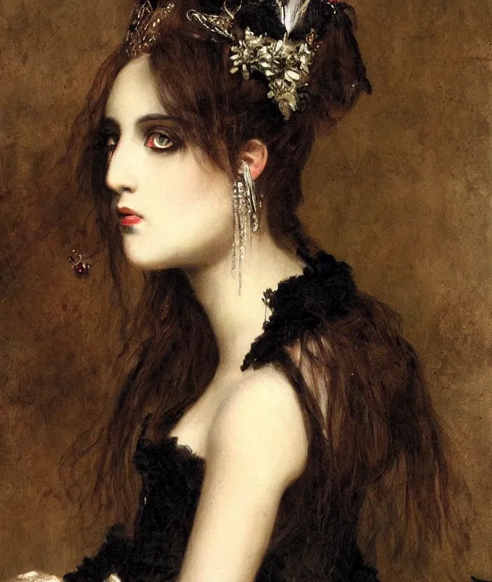 Image similar to gothic princess portrait by william - adolphe bouguerea, highly detailded