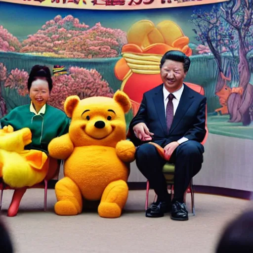 Prompt: xi jiping as winnie the pooh