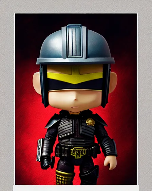 Prompt: nendoroid judge dredd | | realistic shaded, fine details, realistic shaded lighting poster by greg rutkowski, diego gisbert llorens, magali villeneuve, artgerm, jeremy lipkin and rob rey