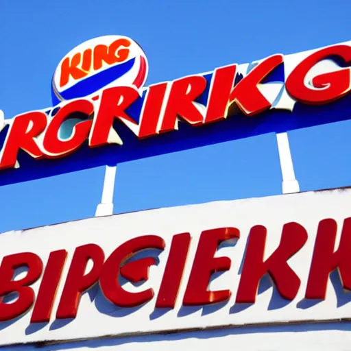 Prompt: burger king sign