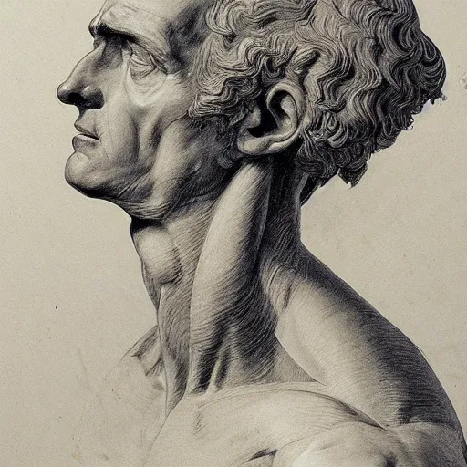 Prompt: Jacques-Louis David anatomy study