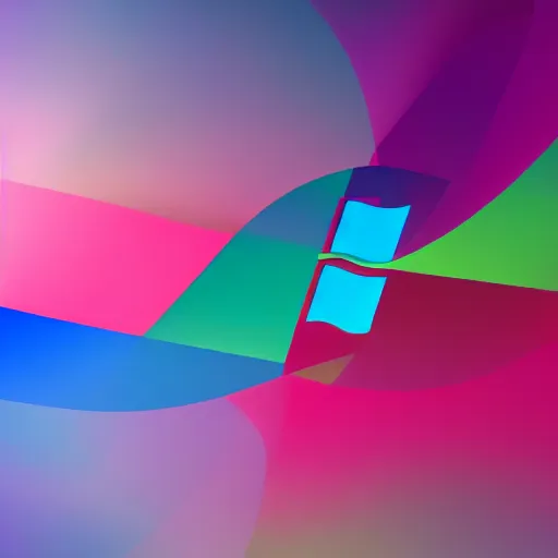 Image similar to surrealistic volumetric shapes, pastels colors, modern desktop wallpaper, windows 11