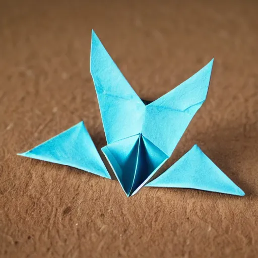 Image similar to an impossible origami animal, macro photography, ambient light