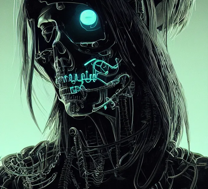 Prompt: cyberpunk neon skeleton jesus, noir, sharp focus, intricate, illustration, cell shaded, digital painting, highly detailed, matte, art by ilya kuvshinov, wlop, greg rutkowski, reflections, studio quality, james jean, artem demura