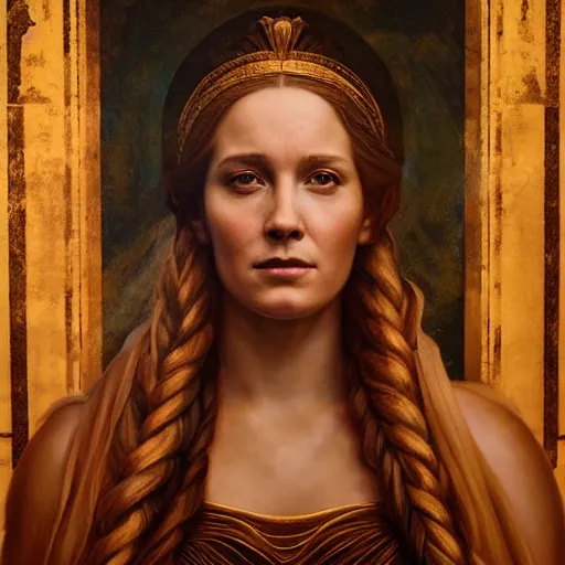 Image similar to majestic gracious regal goddess mater theia portrait, ancient greece, atmospheric lighting, painted, intricate, volumetric lighting, beautiful, rich deep colours masterpiece, golden hour, golden ratio, sharp focus, ultra detailed, by leesha hannigan, ross tran, thierry doizon, kai carpenter, ignacio fernandez rios