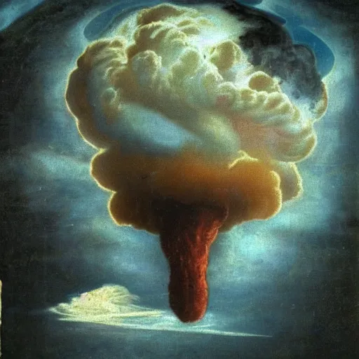 mushroom cloud painting