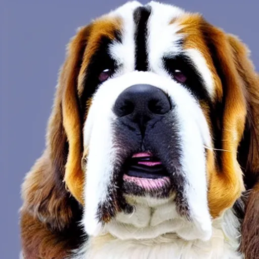 Prompt: Saint Bernard vaping