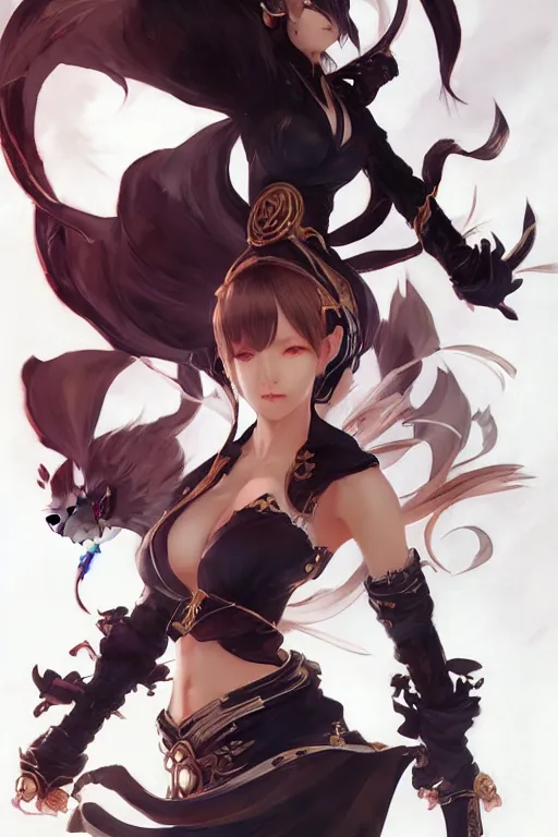 Image similar to Rhiana in a blade and soul spinoff artbook rendered by the artist Hyung tae Kim, Jiyun Chae, Lê Long, Joe Madureira, trending on Artstation by Hyung tae Kim, artbook, Stanley Artgerm Lau, WLOP, Rossdraws , James Gurney