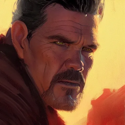 Image similar to A portrait of Josh Brolin, sith, star wars art, art by greg rutkowski, matte painting, trending on artstation