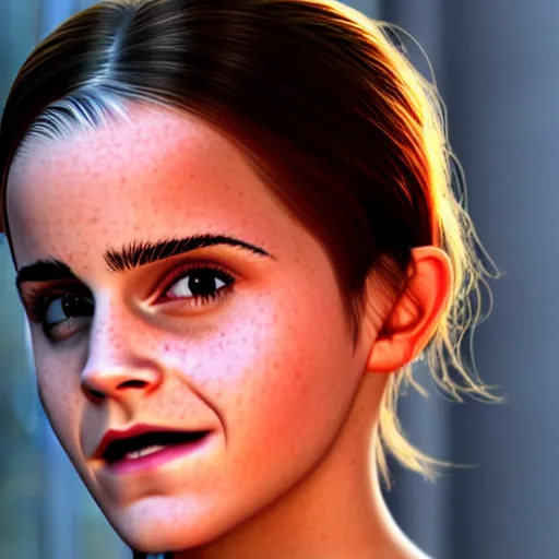 Image similar to emma watson. pixar style movie