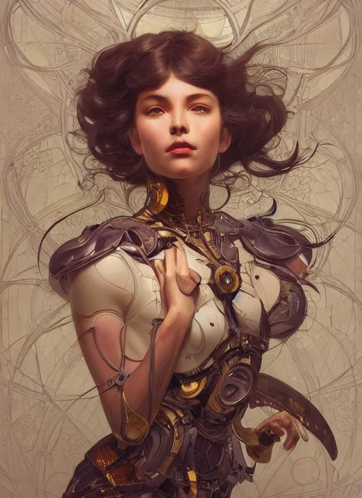 Image similar to mechanical humanoid, masterpiece, intricate, elegant, highly detailed, digital painting, artstation, concept art, smooth, sharp focus, illustration, art by artgerm and greg rutkowski and alphonse mucha and uang guangjian and gil elvgren and sachin teng, symmetry!!