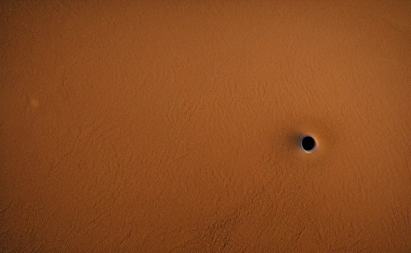 Image similar to top view of a desert, natural light, cinematic lighting, 8 k