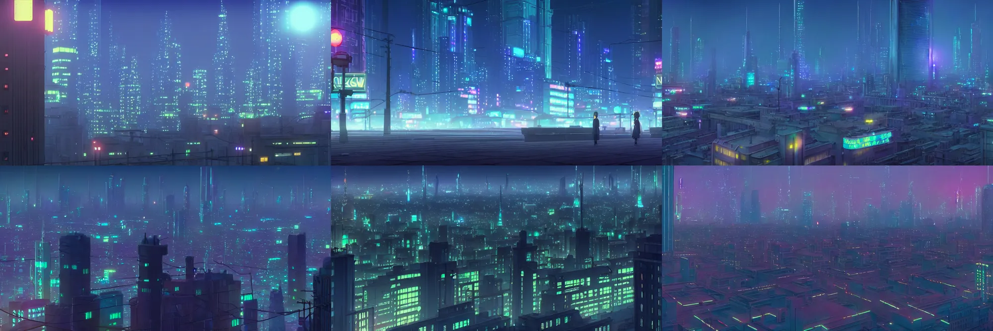Prompt: a close up of a Moscow city in the atmospheric solarpunk anime film, gouache matte background painting, neon noir, at night with lights, by makoto shinkai, in the anime series ergo proxy, beautiful specular edge highlights and rim lighting