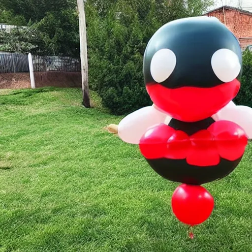 Image similar to rambo balloon face